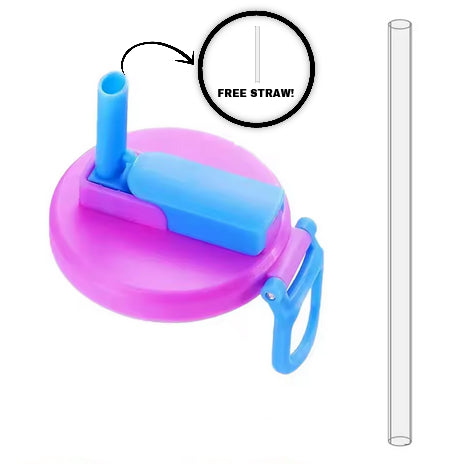 Energy Drink Lid With Straw